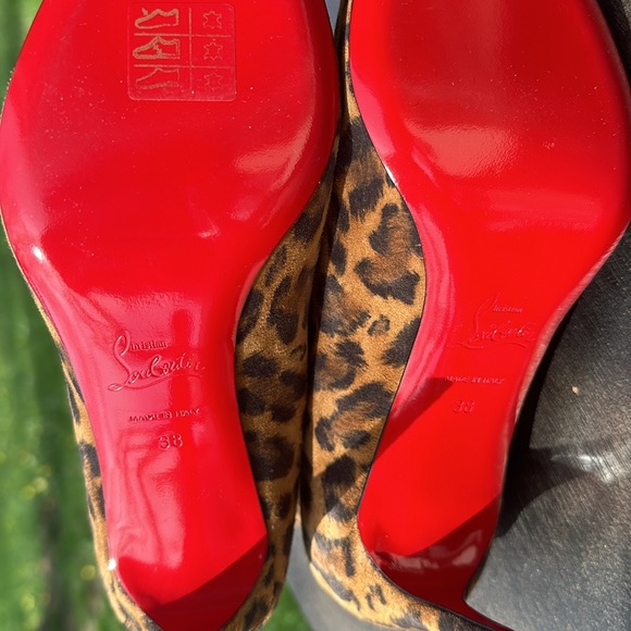 Christian Louboutin Birgikate 85 Booty ankle Boot Leopard Cheetah Size 38 NEW - Picture 10 of 11